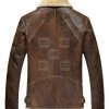 Jason Momoa Fur Coat | Justice League Movie Brown Leather Fur Jacket. - Image 2