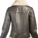 Women Aviator Dark Brown Shearling Leather Jacket