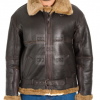 B3 Real Brown Leather Fur Lining Bomber Flying Jacket
