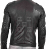 Black Quilted Genuine Leather Jacket For Men - Image 2