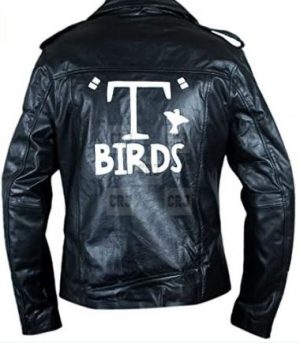 Adult Greaser T Birds Moto Black Leather Jacket - Image 2