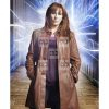 Doctor Who Donna Noble Brown Women Winter Overcoat - Image 4