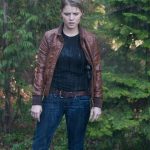 Alcatraz Sarah Stone Real Brown Leather Casual Jacket For Women