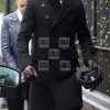 David Beckham Black Double Breasted Wool Winter Coat