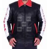Multi Color Canadian Flag Bomber Biker Leather Jacket