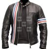 Captain America Vintage Easy Rider Black Leather Jacket