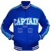 Suicide Squad Captain Boomerang Jai Courtney Blue Satin Bomber Jacket