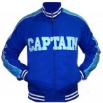 Suicide Squad Captain Boomerang Jai Courtney Blue Satin Bomber Jacket