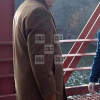 Gotham Carmine Falcone Mens Brown Wool Winter Coat - Image 2