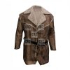 Cullen Bohannon Hell On Wheels Brown Shearling Leather Coat
