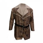 Cullen Bohannon Hell On Wheels Brown Shearling Leather Coat