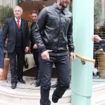 David Beckham Vintage Style Black Leather Jacket For Men