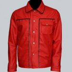 Elvis Presley Rockstar Genuine Red Leather Jacket