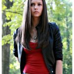 Elena Gilbert Black Casual Biker Leather Jacket