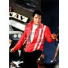 Elvis Presley Speedway Red And White Bomber Jacket