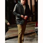 Frank Sheeran The Irishman Black Lambskin Leather Winter Coat