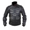 Winter Soldier Bucky Barnes Black Leather Straps Jacket