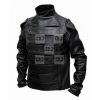 Winter Soldier Bucky Barnes Black Leather Straps Jacket - Image 2
