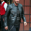 Black Quilted David Beckham Motor Biker Leather Jacket - Image 3