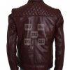 Edge Return Mens Casual Leather Quilted Jacket - Image 2