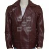 Edge Return Mens Casual Leather Quilted Jacket - Image 3