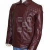 Edge Return Mens Casual Leather Quilted Jacket - Image 5