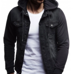 WWE Dean Ambrose Black Denim Hoodie Slim Fit jacket