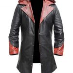 Devil May Cry 5 Dante Black Leather Winter Coat