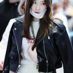 K-Pop Star Goo Hara Black Slim Fit Biker Leather Jacket