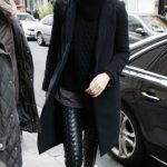Gigi Hadid Black Everyday Wear Wool Trench Coat