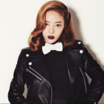 Goo Hara Black Slim Fit Biker Leather Jacket