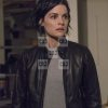 Jaimie Alexander Blindspot Jane Doen Black Leather Jacket - Image 3