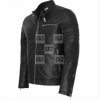 James Franco Mens Casual Black Vintage Leather Blazer
