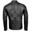 James Franco Mens Casual Black Vintage Leather Blazer - Image 3