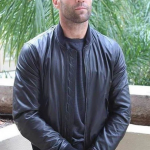 Jason Statham Casual Slim Fit Black Leather Jacket For Men