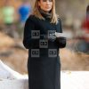 Jennifer Lopez Black Wool Winter Coat For Women