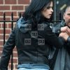 Jessica Jones Krysten Ritter Black Leather Slim Fit Jacket - Image 3
