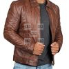John Wick Keanu Reeves Brown Leather Jacket For Men - Image 3
