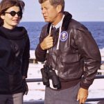 John f Kennedy Black Leather Bomber Fur Collar Jacket