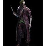 Joker Injustice 2 Real Distressed Leather Long Over Coat