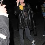 Kendall Jenner Black Plus Size Leather Winter Coat