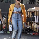 Hailey Rhode Bieber Yellow Wool Women’s Winter Coat