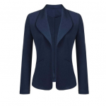 Genuine Ladies Casual Blue Leather Blazer Jacket