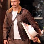 James Franco Zeroville Vikar G1 Distressed Fur Collar Leather Jacket