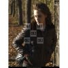 Kristen Stewart Women Vintage Brown Leather Fur Collar Jacket - Image 2