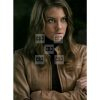 Lauren Cohan Supernatural Brown Leather Jacket - Image 2