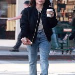 Lucy Hale Casual Black Cotton Bomber Jacket
