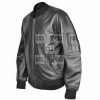 MA1 Flight Bomber Mens Real Black Leather Jacket - Image 2