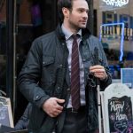 Matt Murdock Daredevil Black Cafe Racer Leather Jacket
