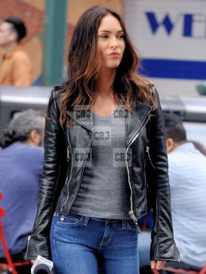 Megan Fox Ninja Turtle 2 Black Biker Leather Jacket